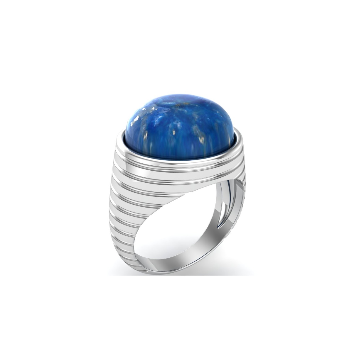 Bague lapis lazuli argent Norway chevalière